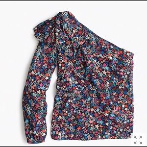 J. Crew Multicolor Star Print Blouse